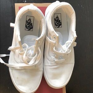 Old school white vans